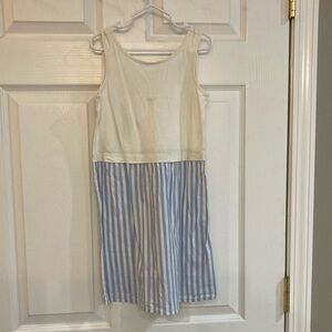 Old Navy Cream And Blue Dress